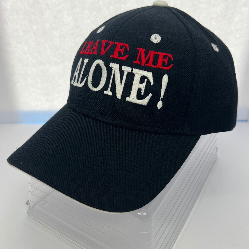 Leave Me Alone Embroidered Red White Black Baseball‎ Cap Adjustable Strap